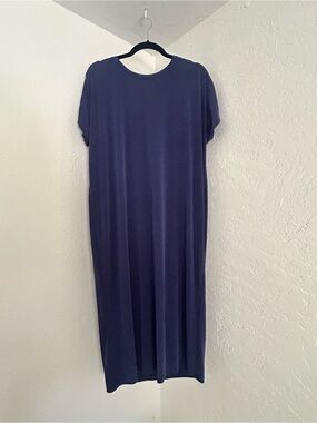 Michael Kors Navy Short-Sleeve Midi Dress